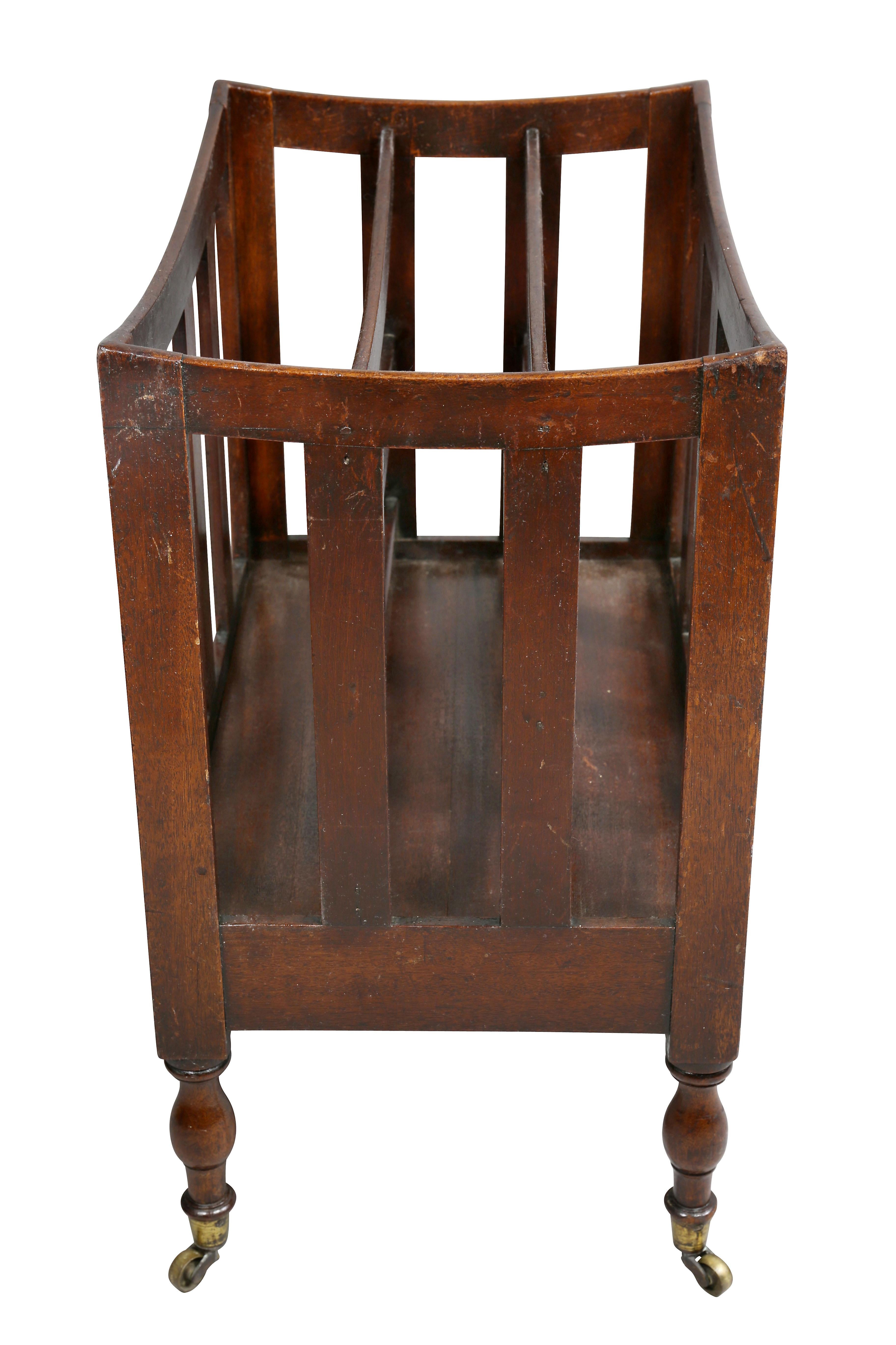 Edwardian Mahogany Canterbury In Good Condition For Sale In Essex, MA