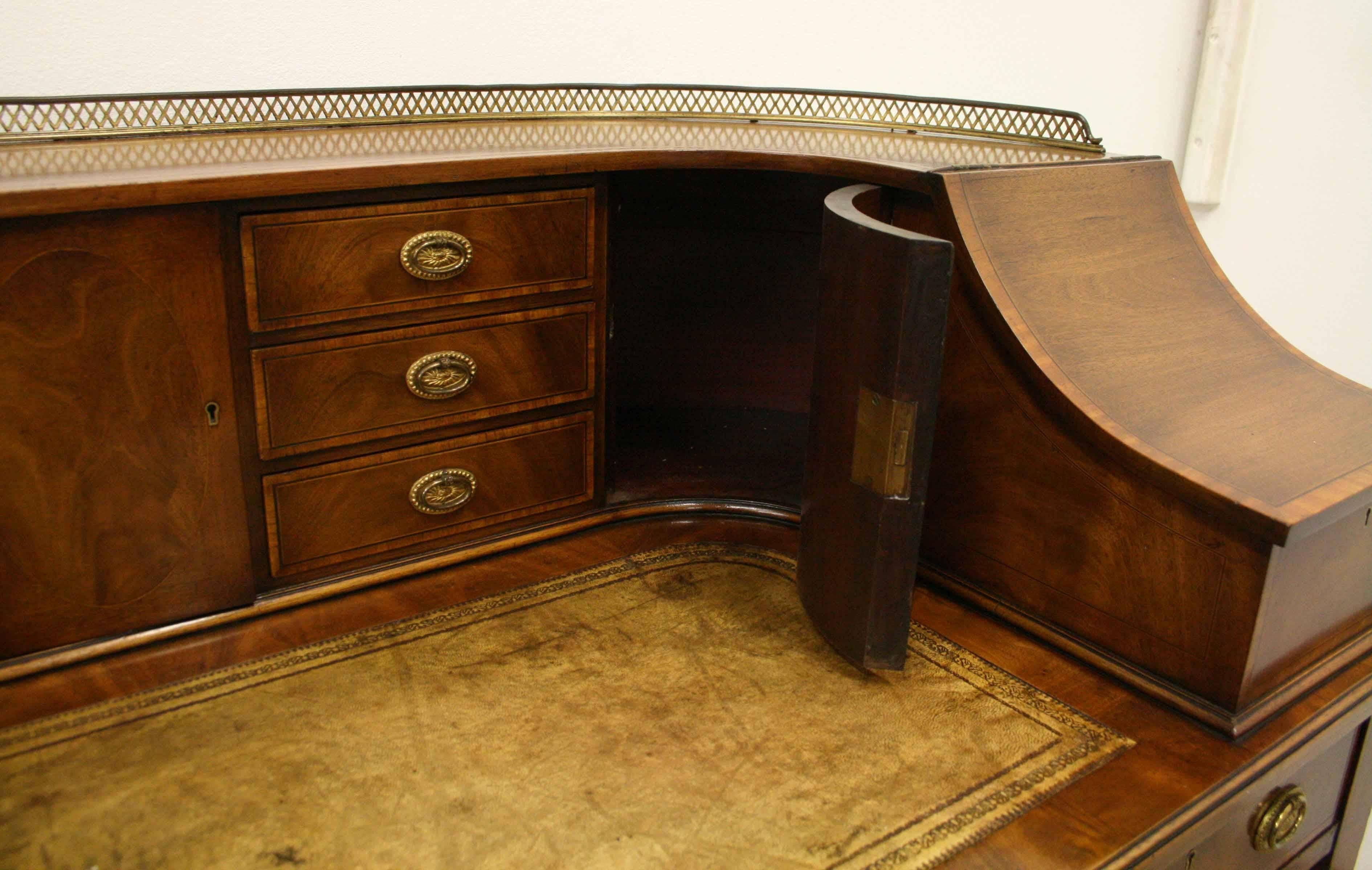 Edwardian Mahogany Carlton House Desk 6