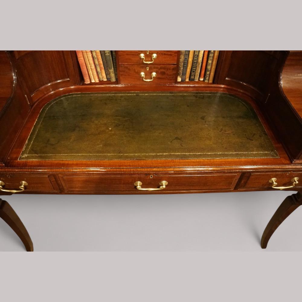 Edwardian mahogany Carlton House desk For Sale 3