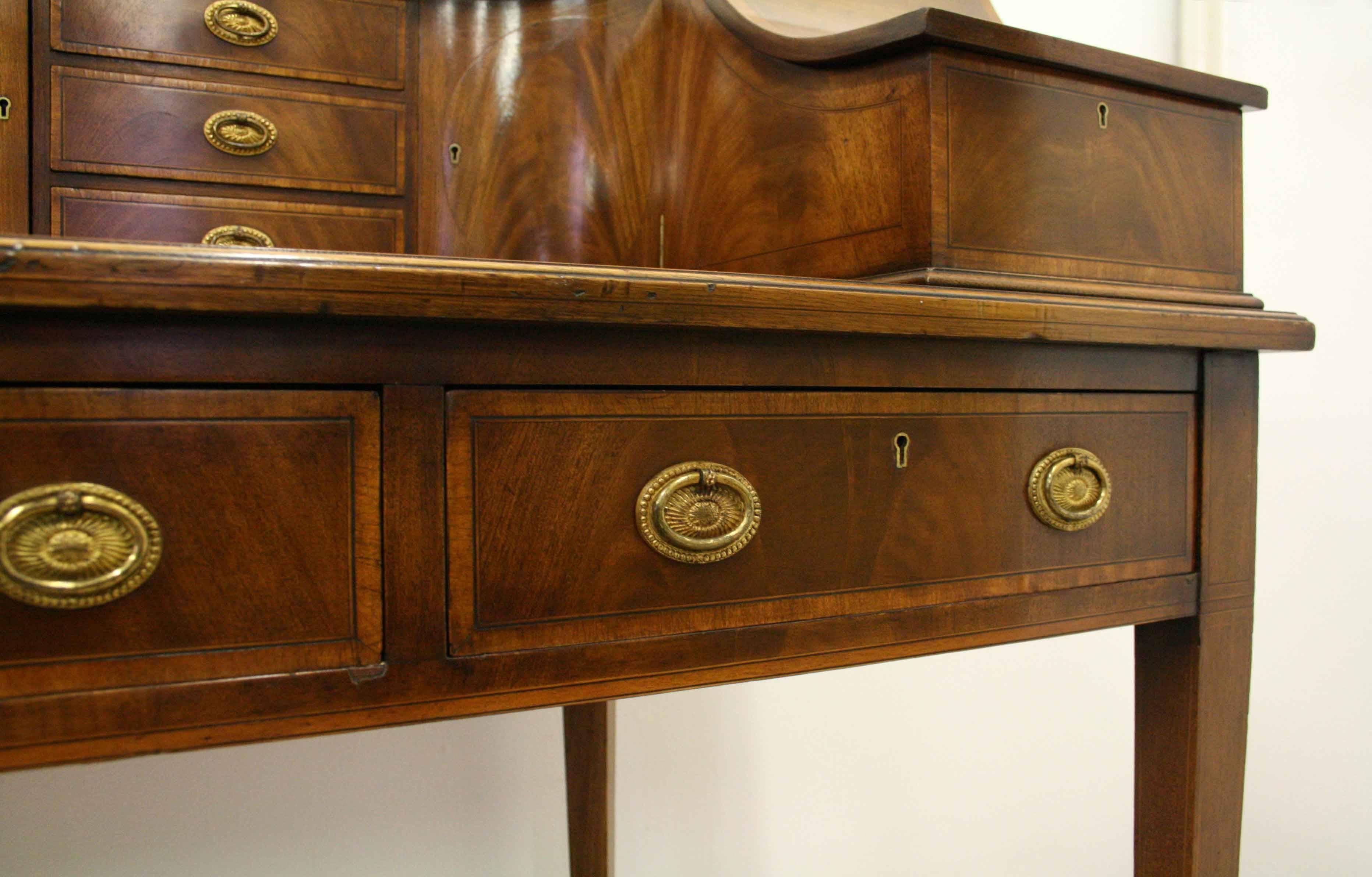 Edwardian Mahogany Carlton House Desk 7