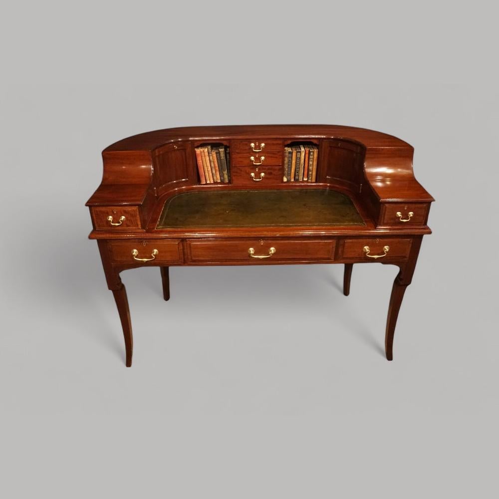 Edwardian mahogany Carlton House desk For Sale 5