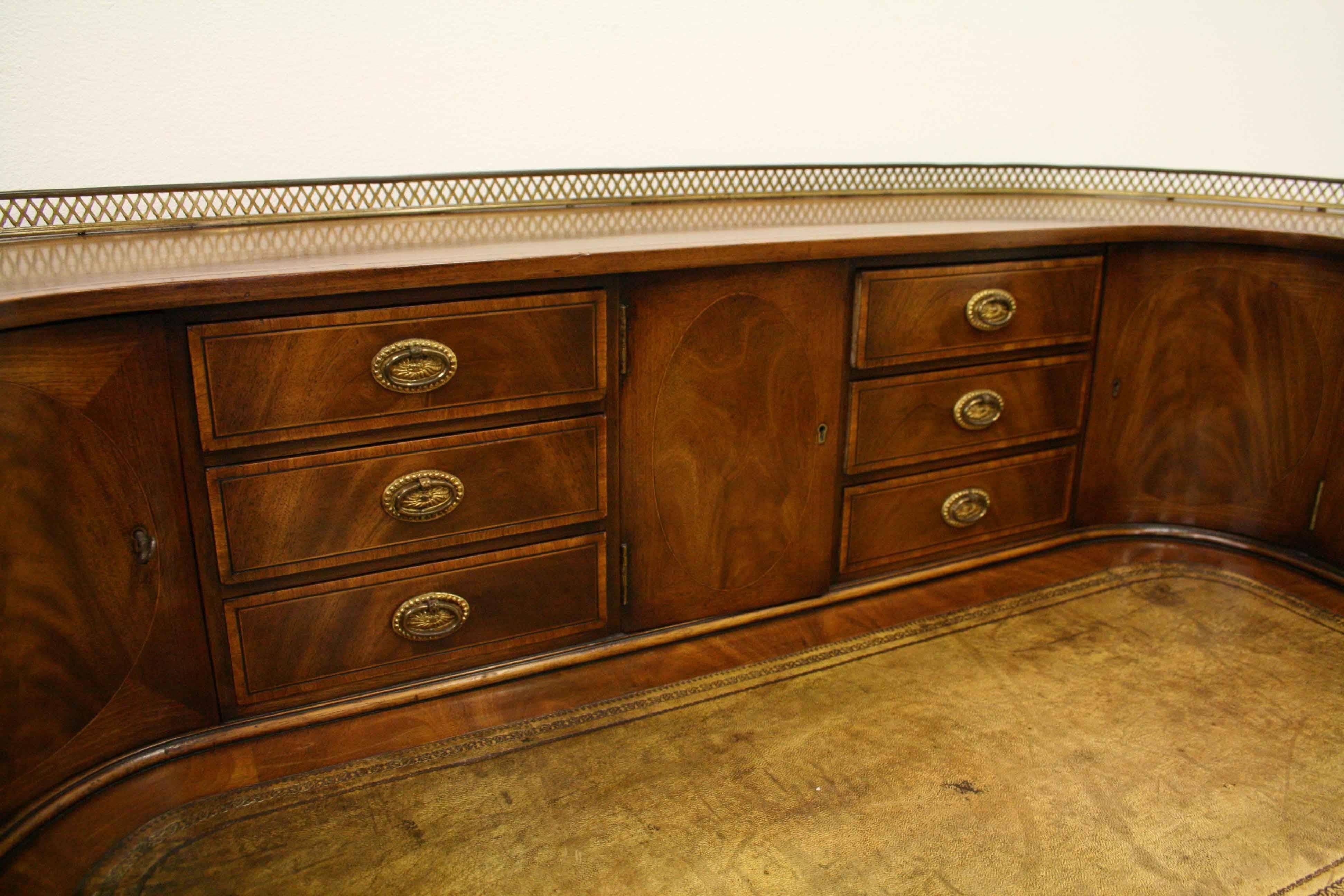 Edwardian Mahogany Carlton House Desk 4