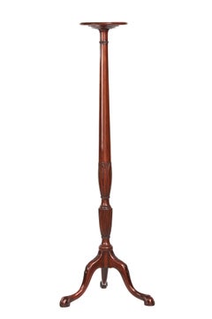 Edwardian Mahogany & Carved Torchere Stand
