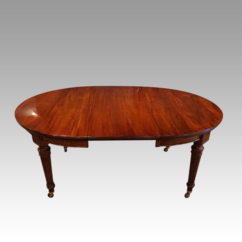 Edwardian Mahogany Circular Extending Dining Table For Sale 6