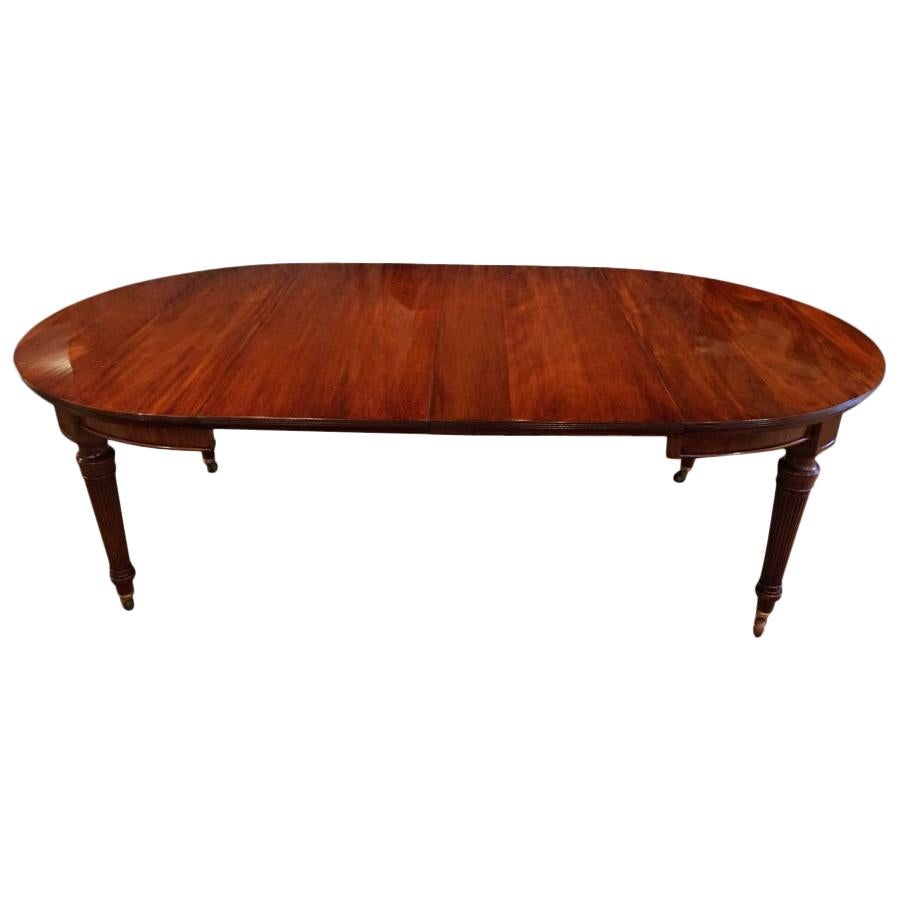 Edwardian Mahogany Circular Extending Dining Table For Sale