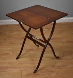 Edwardian Mahogany Coaching-Campaign Table
