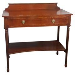 Antique Edwardian Mahogany Console Table 