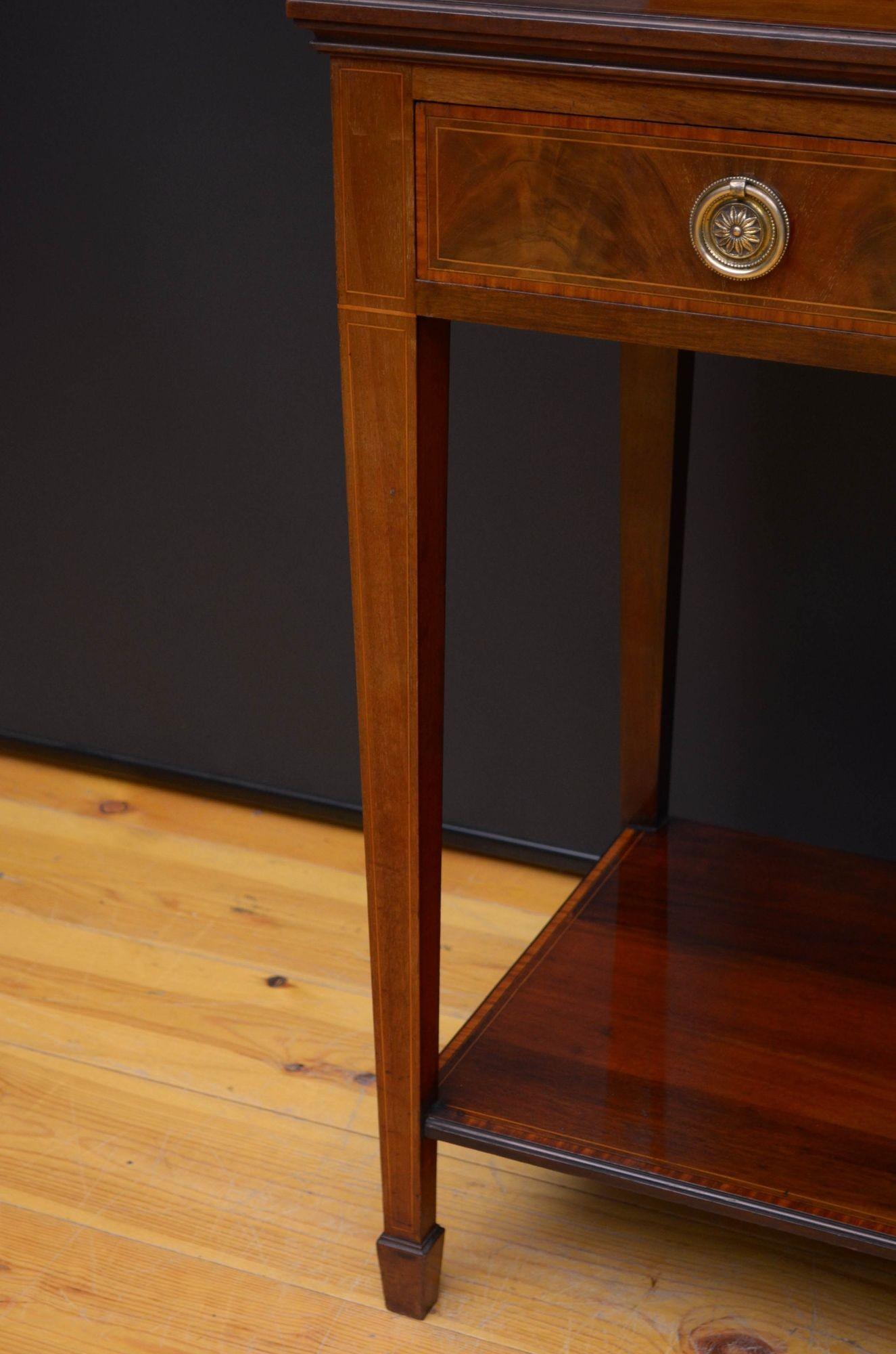 Edwardian Mahogany Console Table / Serving Table For Sale 9