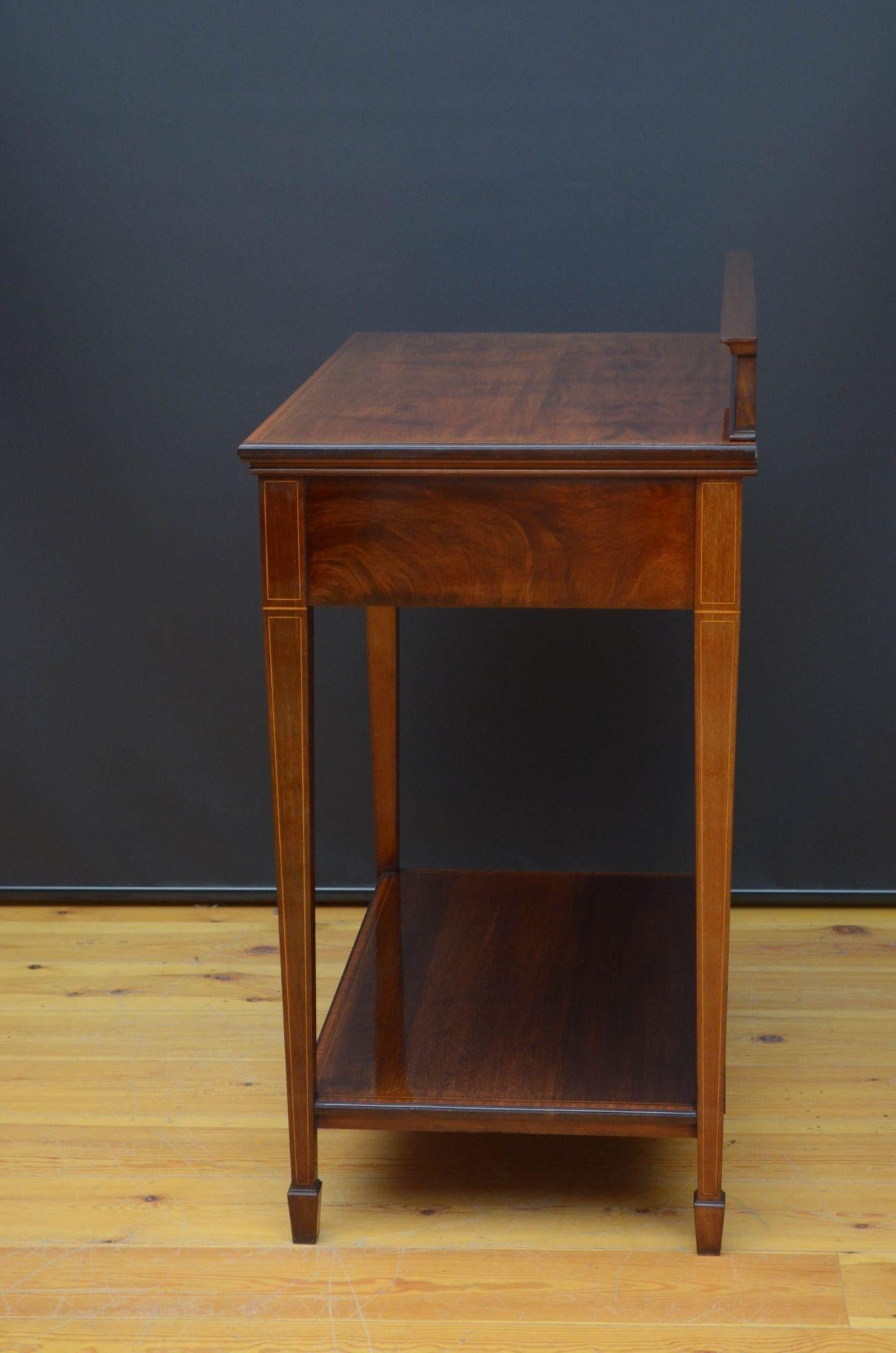 Edwardian Mahogany Console Table / Serving Table For Sale 11