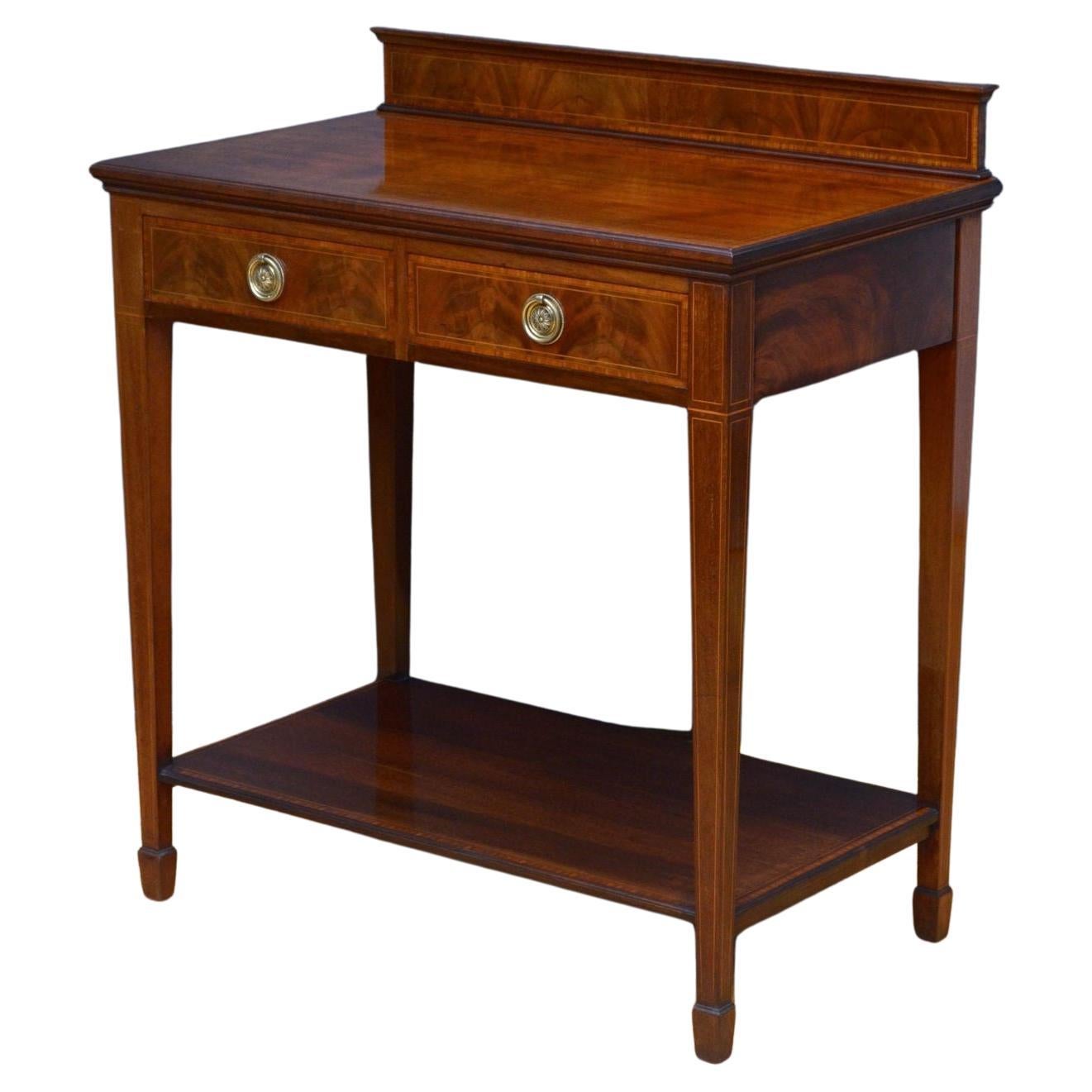 Edwardian Mahogany Console Table / Serving Table For Sale
