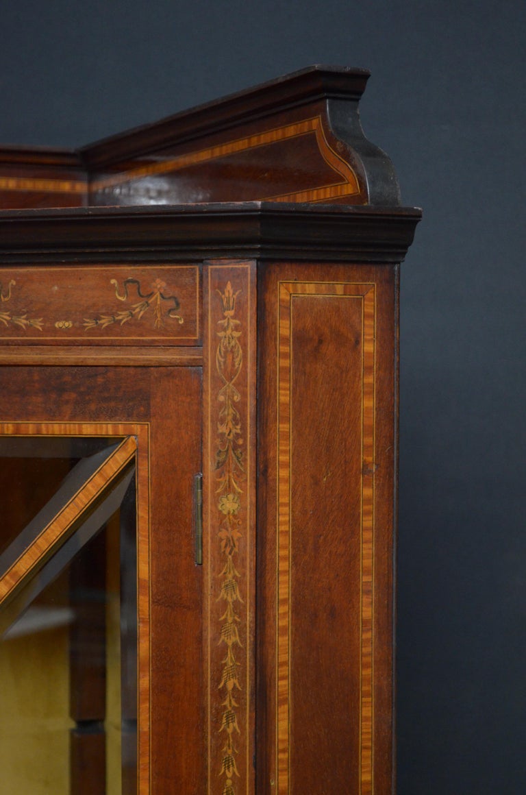Edwardian Mahogany Corner Display For Sale at 1stDibs