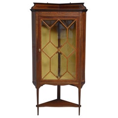 Edwardian Mahogany Corner Display Cabinet