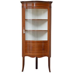 Edwardian Mahogany Corner Display Cabinet