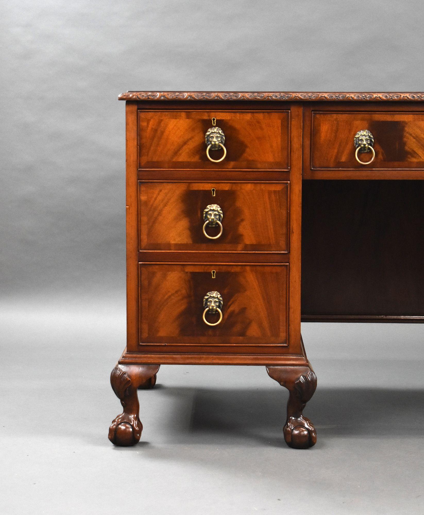 Edwardian Mahogany Desk 3