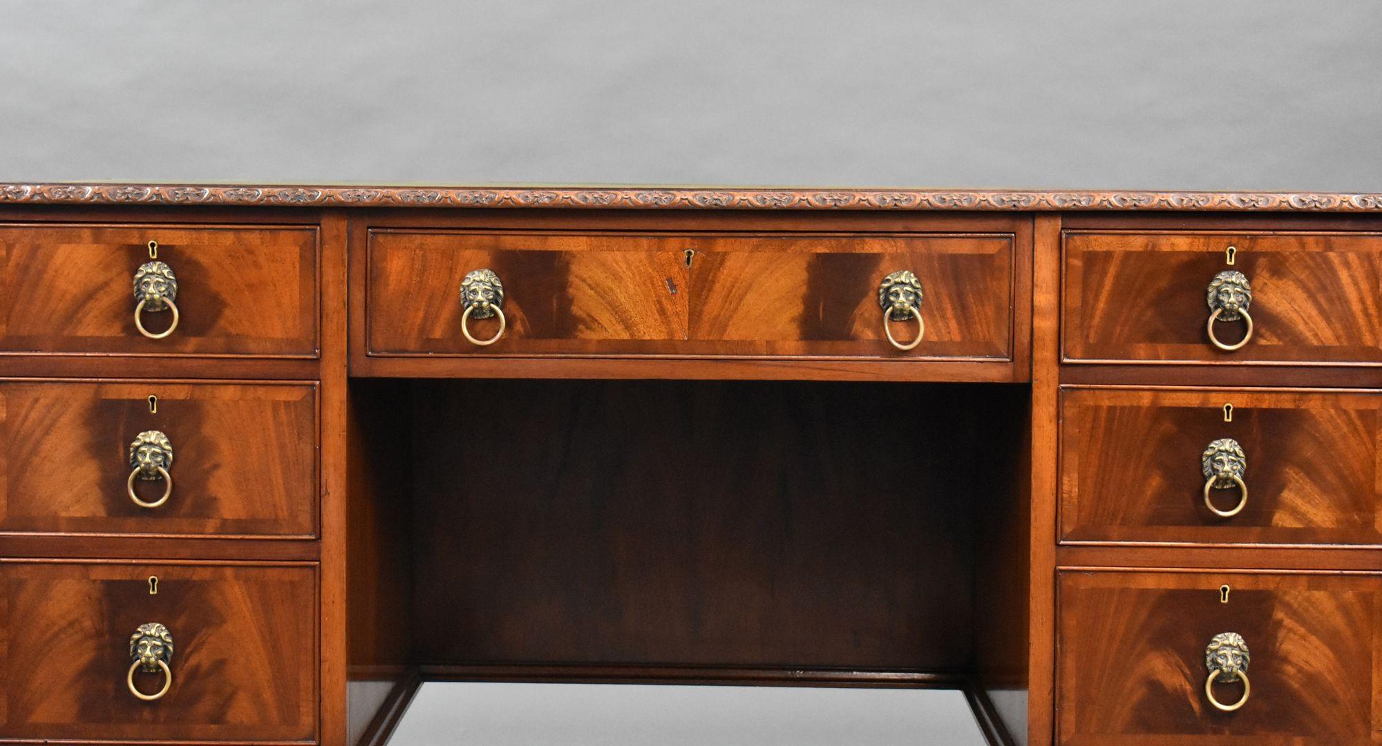 Edwardian Mahogany Desk 4