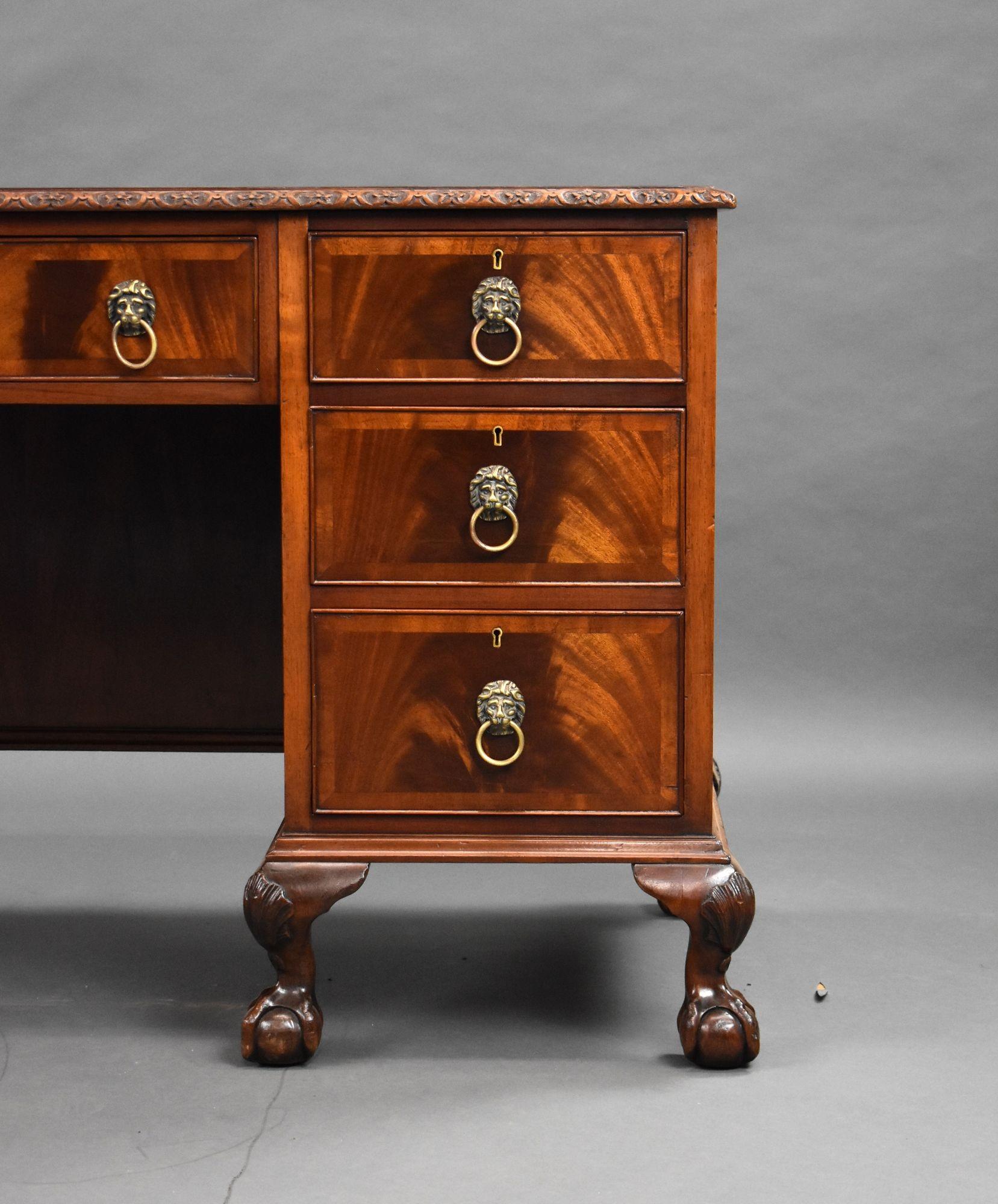Edwardian Mahogany Desk 5