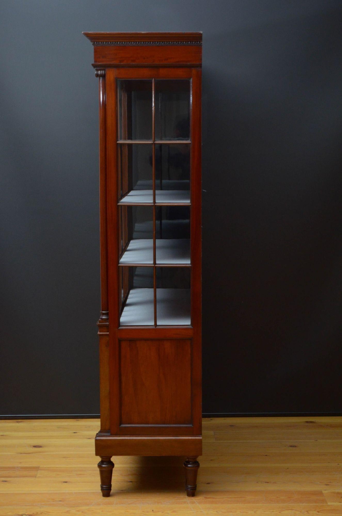 Edwardian Mahogany Display Cabinet For Sale 11