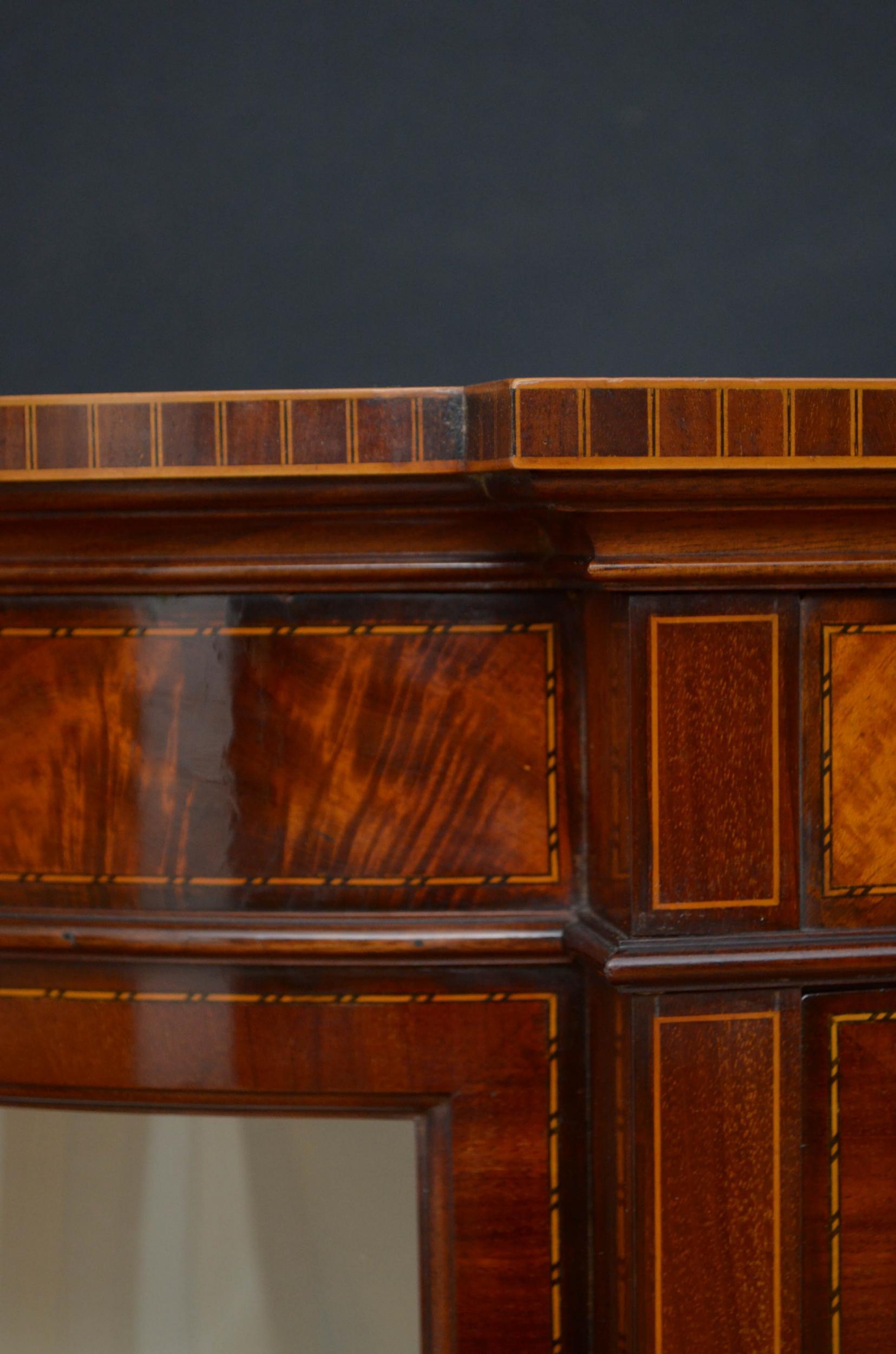Edwardian Mahogany Display Cabinet 1