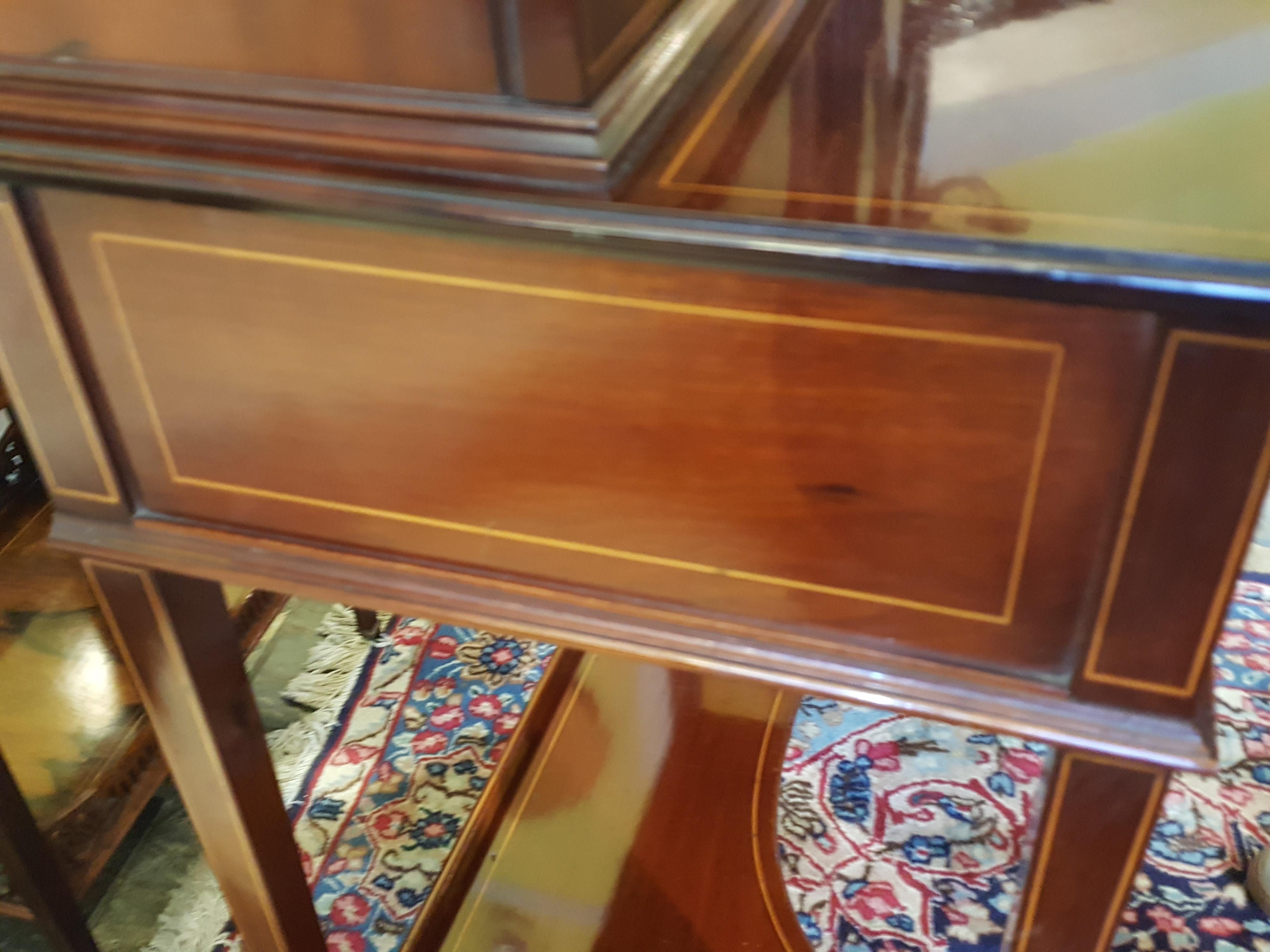 Edwardian Mahogany Display Cabinet For Sale 2