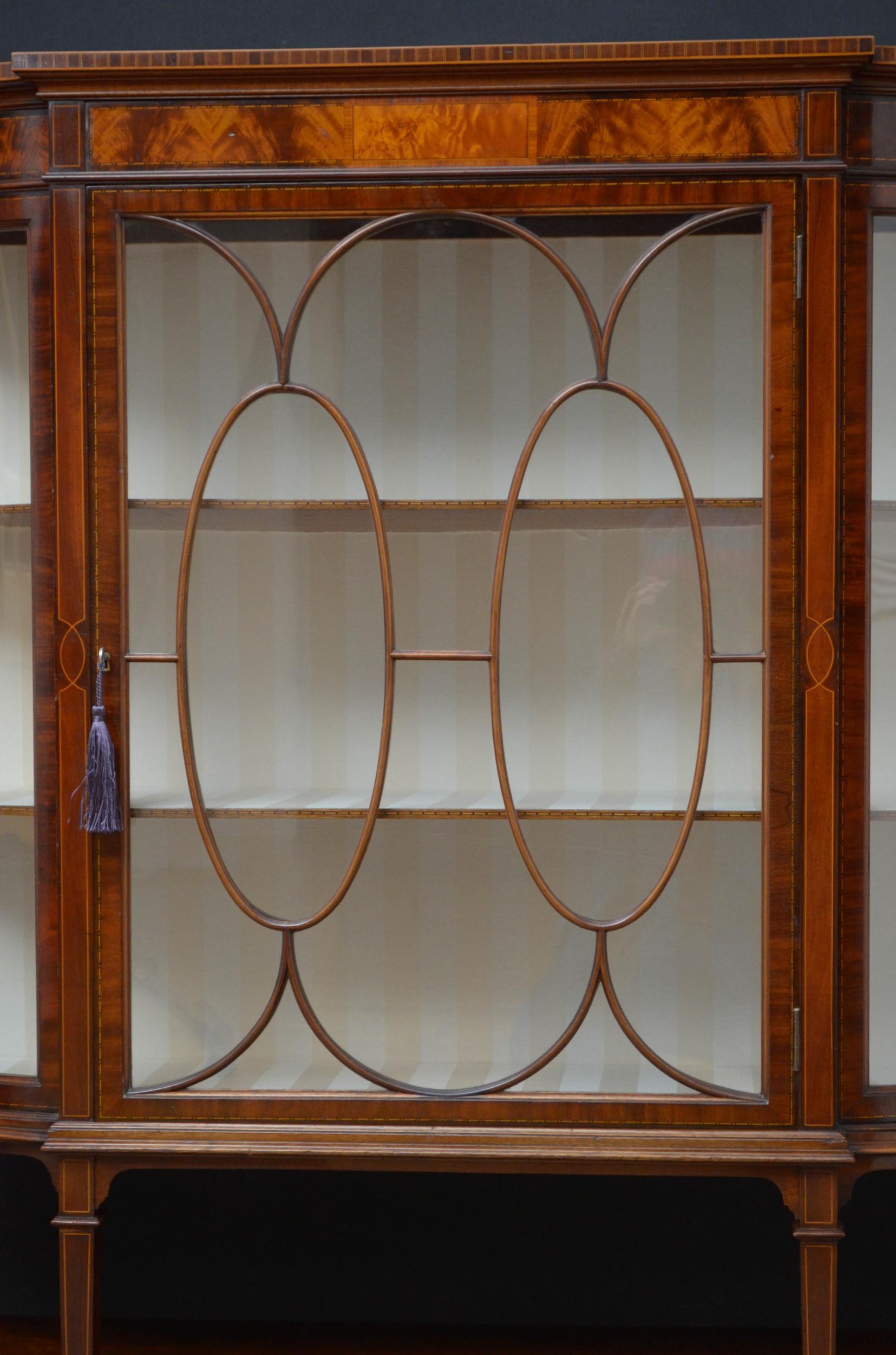 Edwardian Mahogany Display Cabinet 3