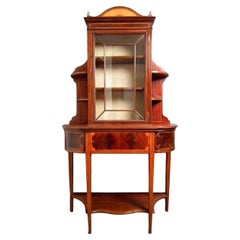 Retro Edwardian Mahogany Display Cabinet