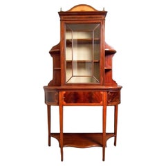 Antique Edwardian Mahogany Display Cabinet