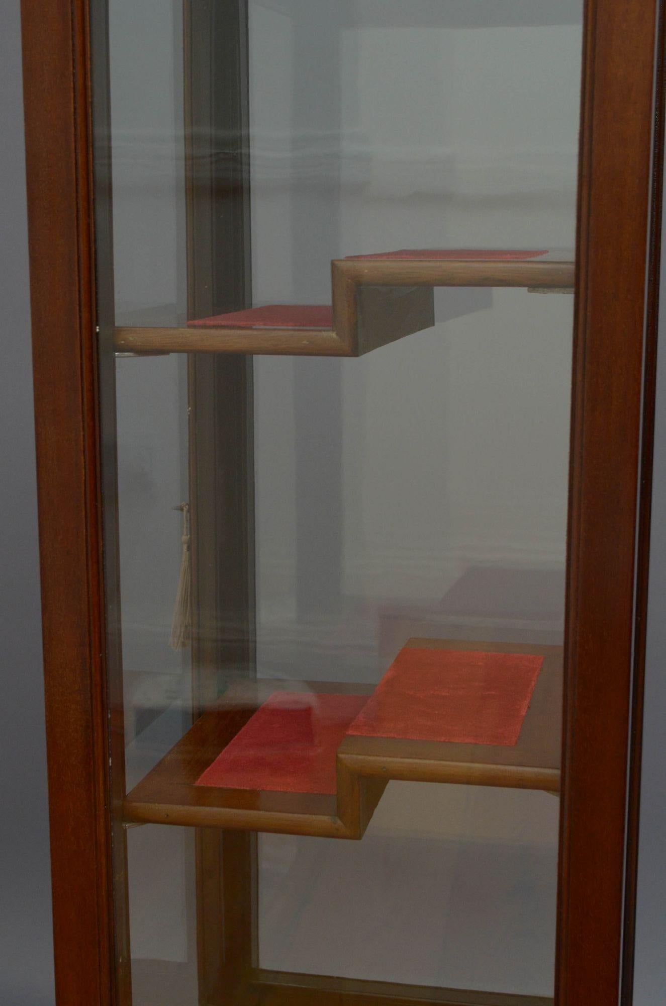 Edwardian Mahogany Display Cabinet Vitrine For Sale 6