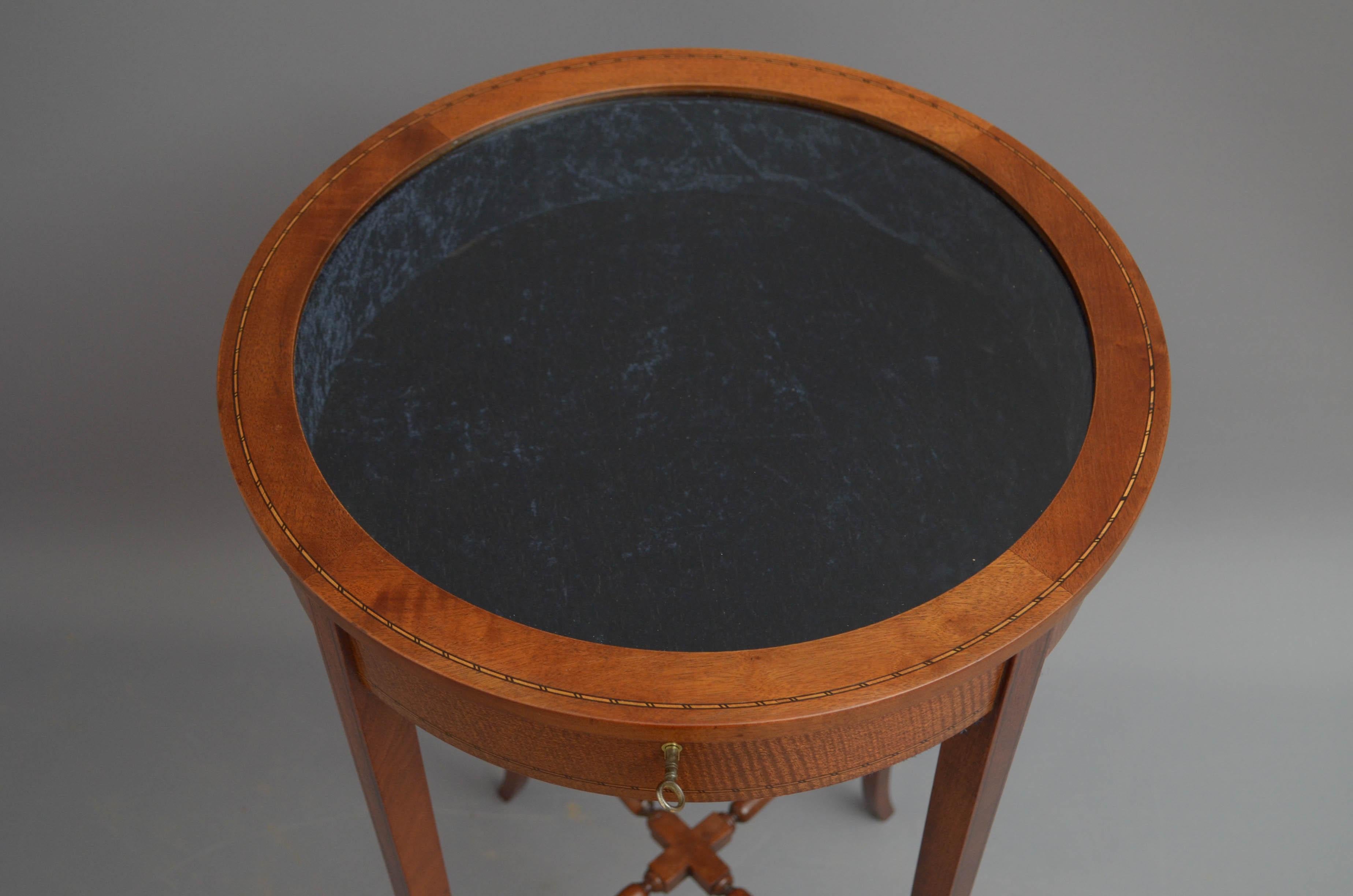 British Edwardian Mahogany Display Table For Sale