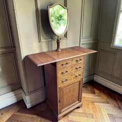 Edwardian Mahogany Dressing Chest With Adjustable Shield Mirror