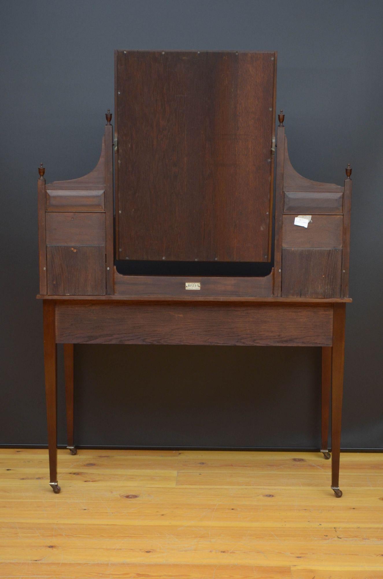 Edwardian Mahogany Dressing Table by Maple & Co For Sale 11
