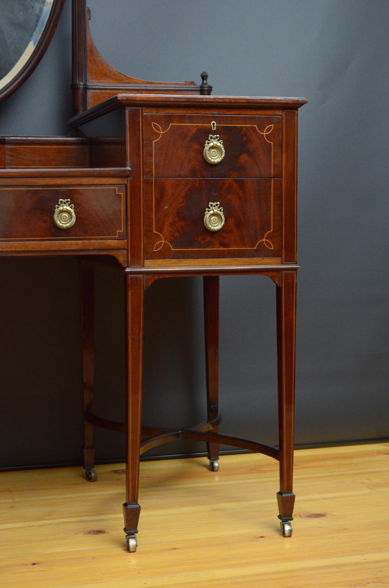 Edwardian Mahogany Dressing Table 10