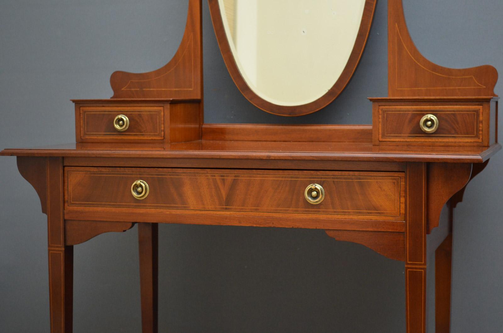 Edwardian Mahogany Dressing Table 1