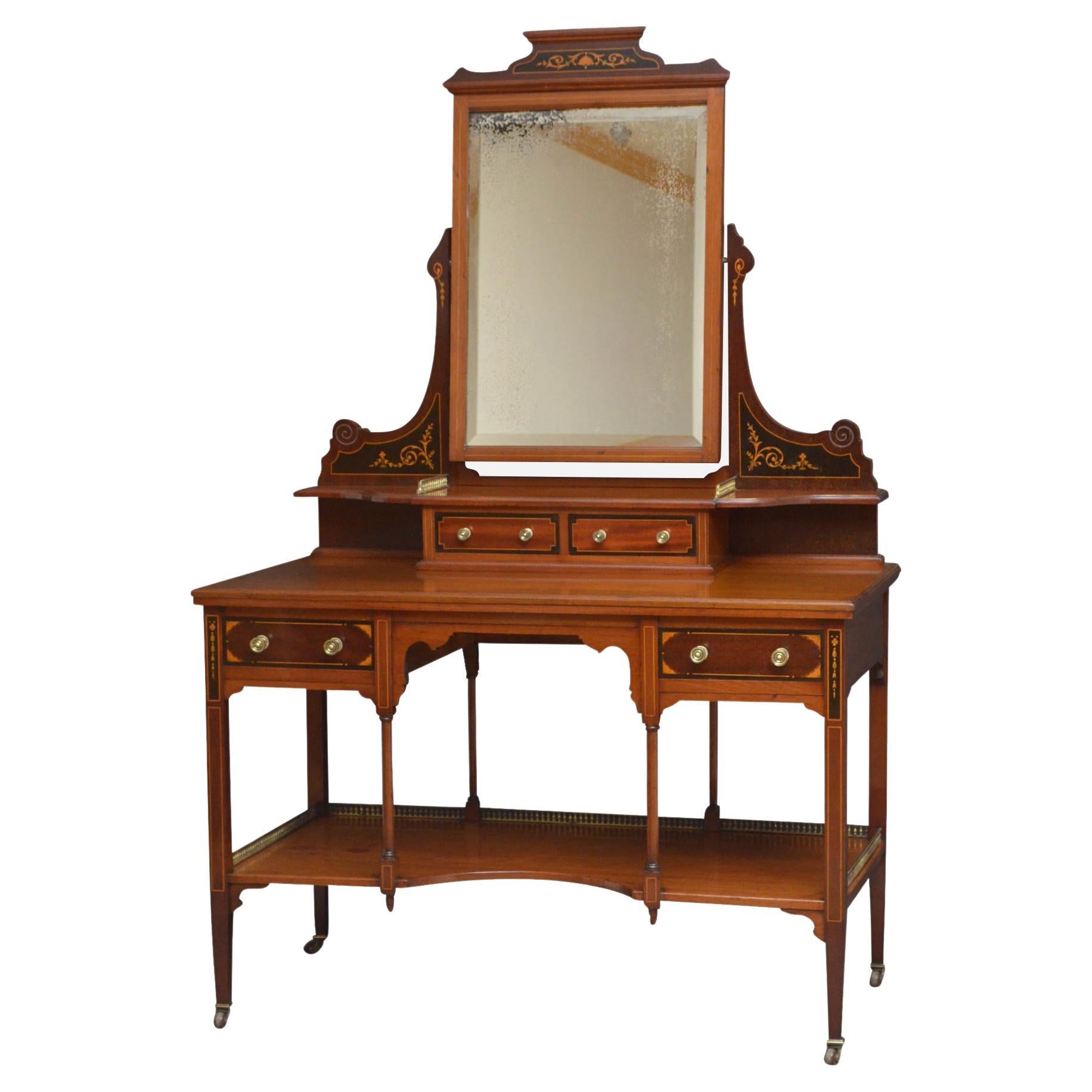 Edwardian Mahogany Dressing Table For Sale at 1stDibs