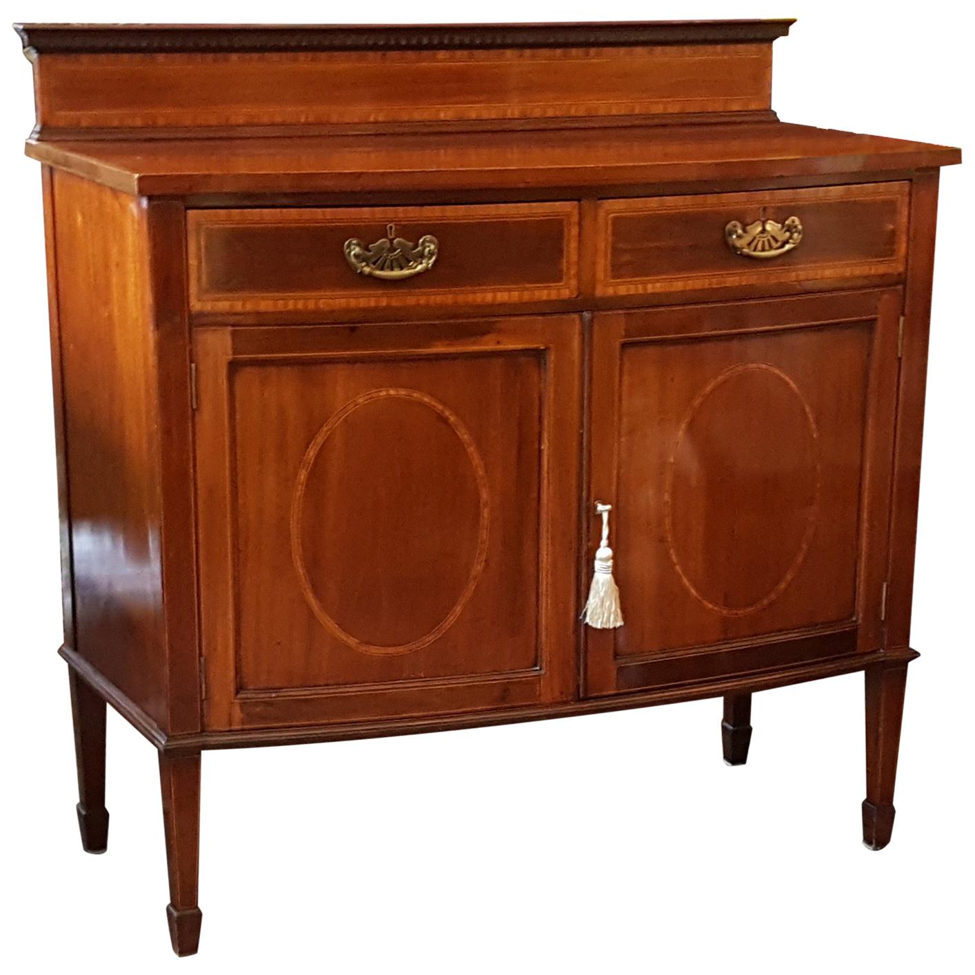 Edwardian Mahogany Drinks Cabinet For Sale