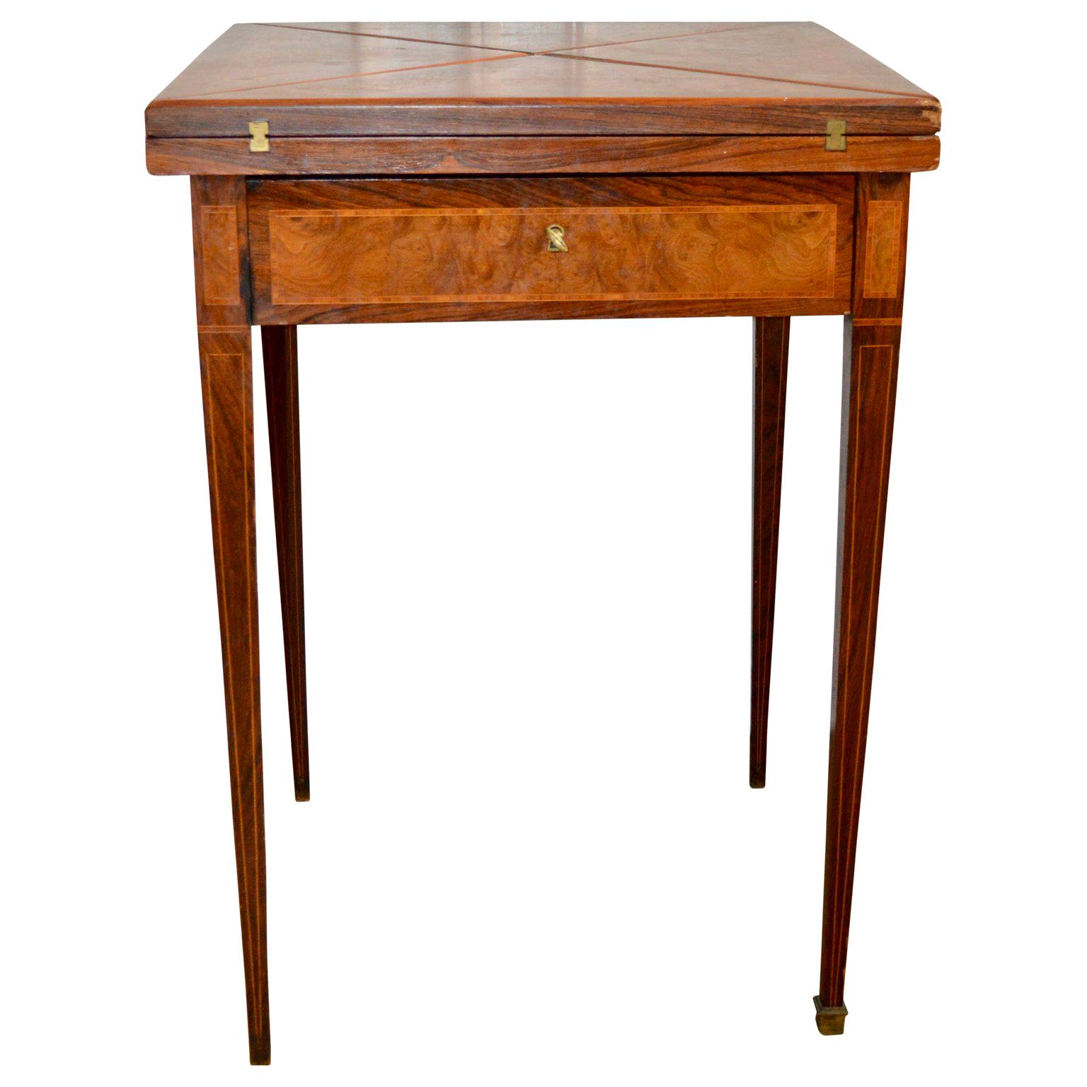 Edwardian Mahogany Envelope Card Table