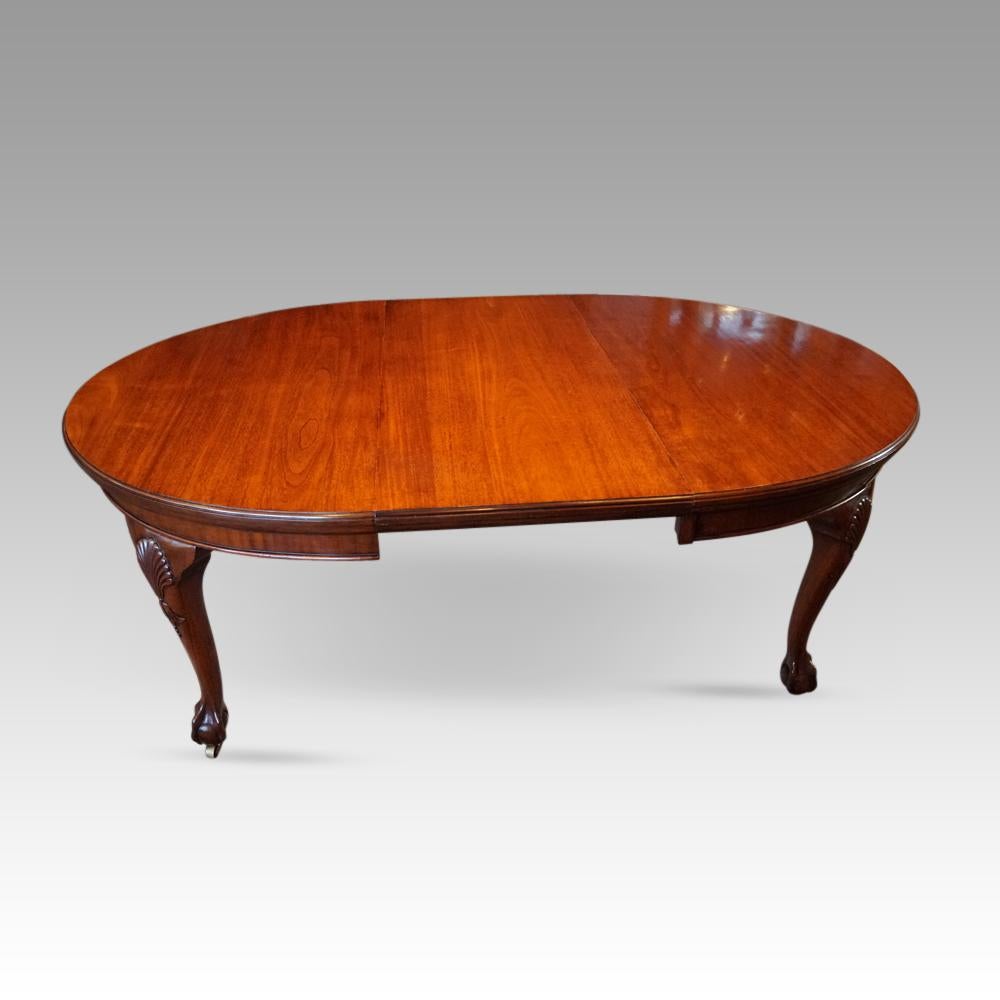 Edwardian mahogany extending dining table 3