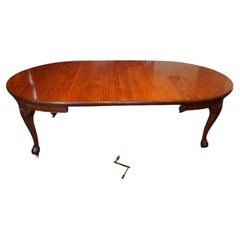 Edwardian mahogany extending dining table