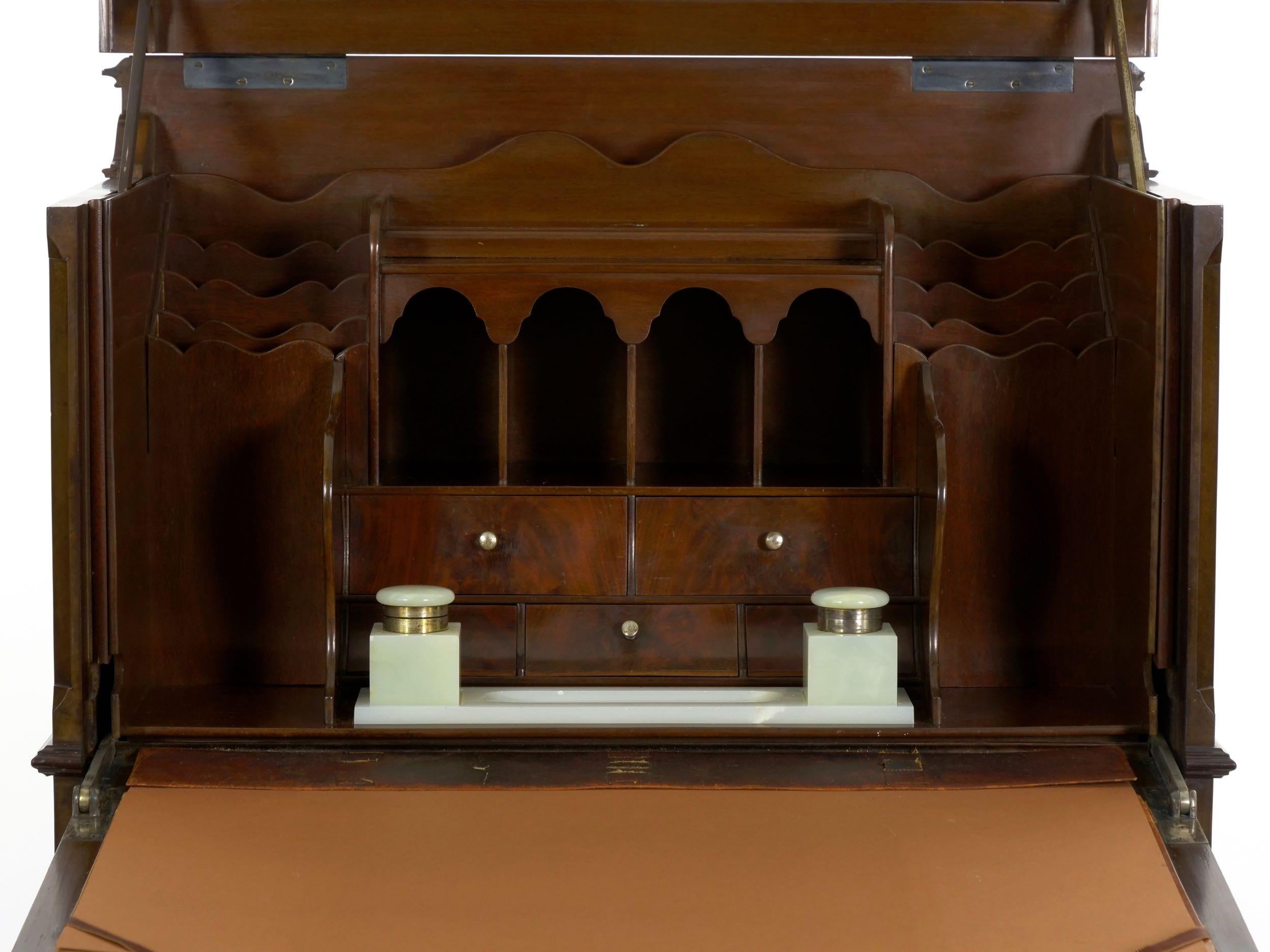 Edwardian Mahogany Fall-Front Secretary Desk with Built in Safe, circa 1900 1