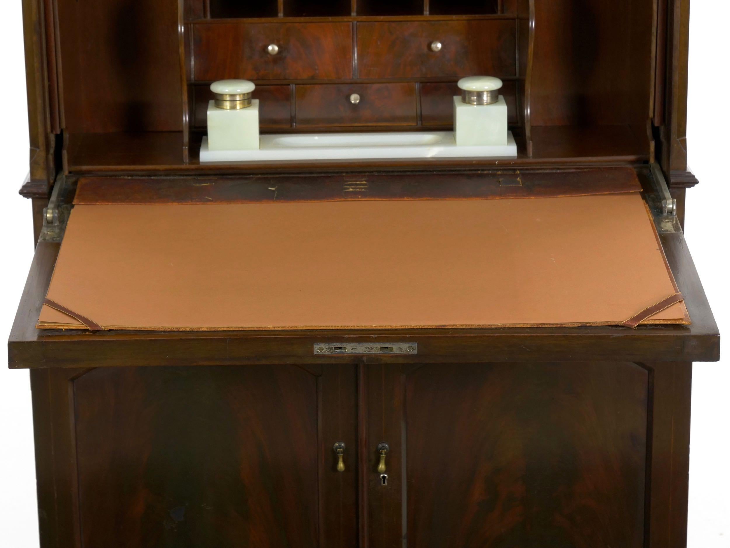 Edwardian Mahogany Fall-Front Secretary Desk with Built in Safe, circa 1900 2