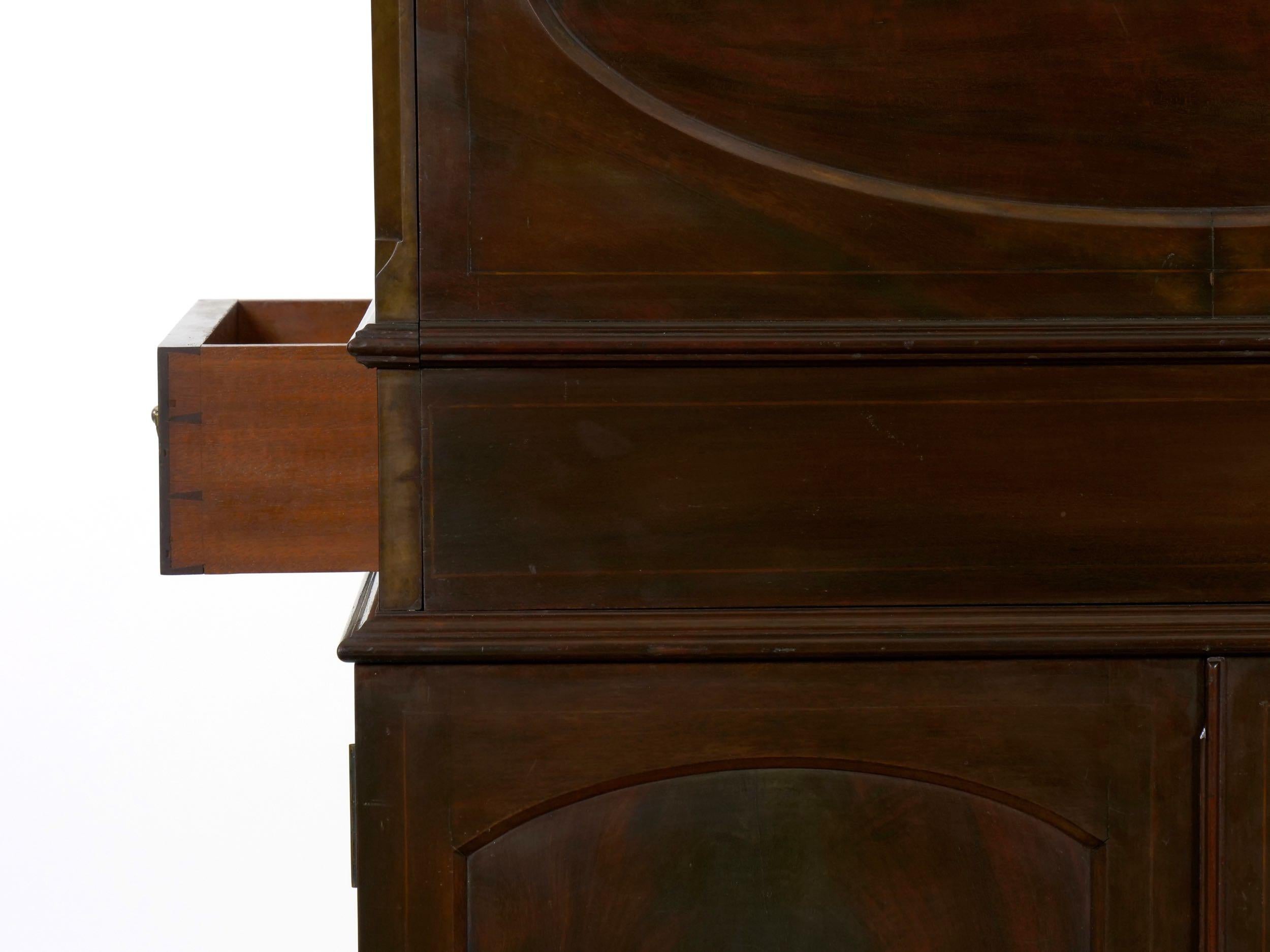 Edwardian Mahogany Fall-Front Secretary Desk with Built in Safe, circa 1900 10