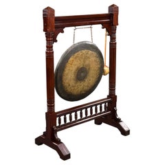 Edwardian Mahogany Framed Dinner Gong