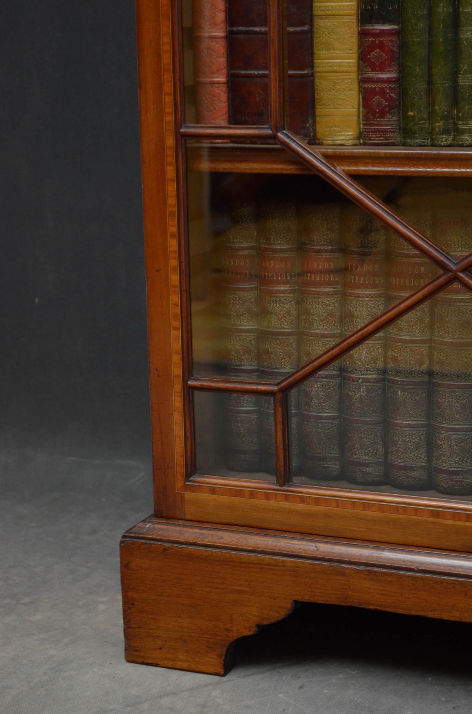 Edwardian Mahogany Glazed Bookcase 1