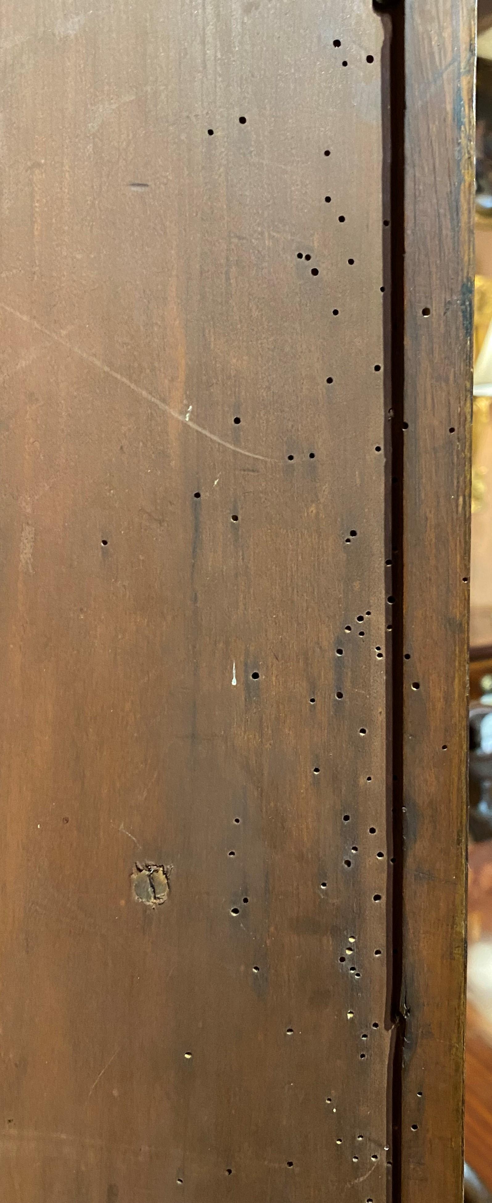 Edwardian Mahogany Glazed Door Corner Cupboard or Cabinet with Fine Inlay 10