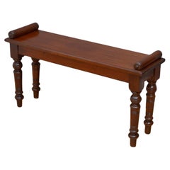 Antique Edwardian Mahogany Hall Bench