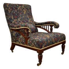 Antique Edwardian Mahogany Howard and Sons Style Armchair