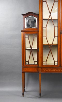 Edwardian Mahogany Inlaid Display Cabinet