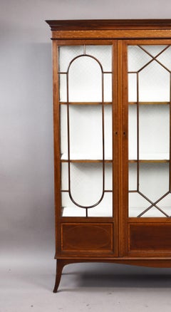 Edwardian Mahogany Inlaid Display Cabinet