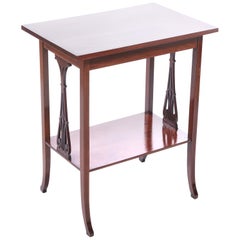 Edwardian Mahogany Inlaid Lamp Table