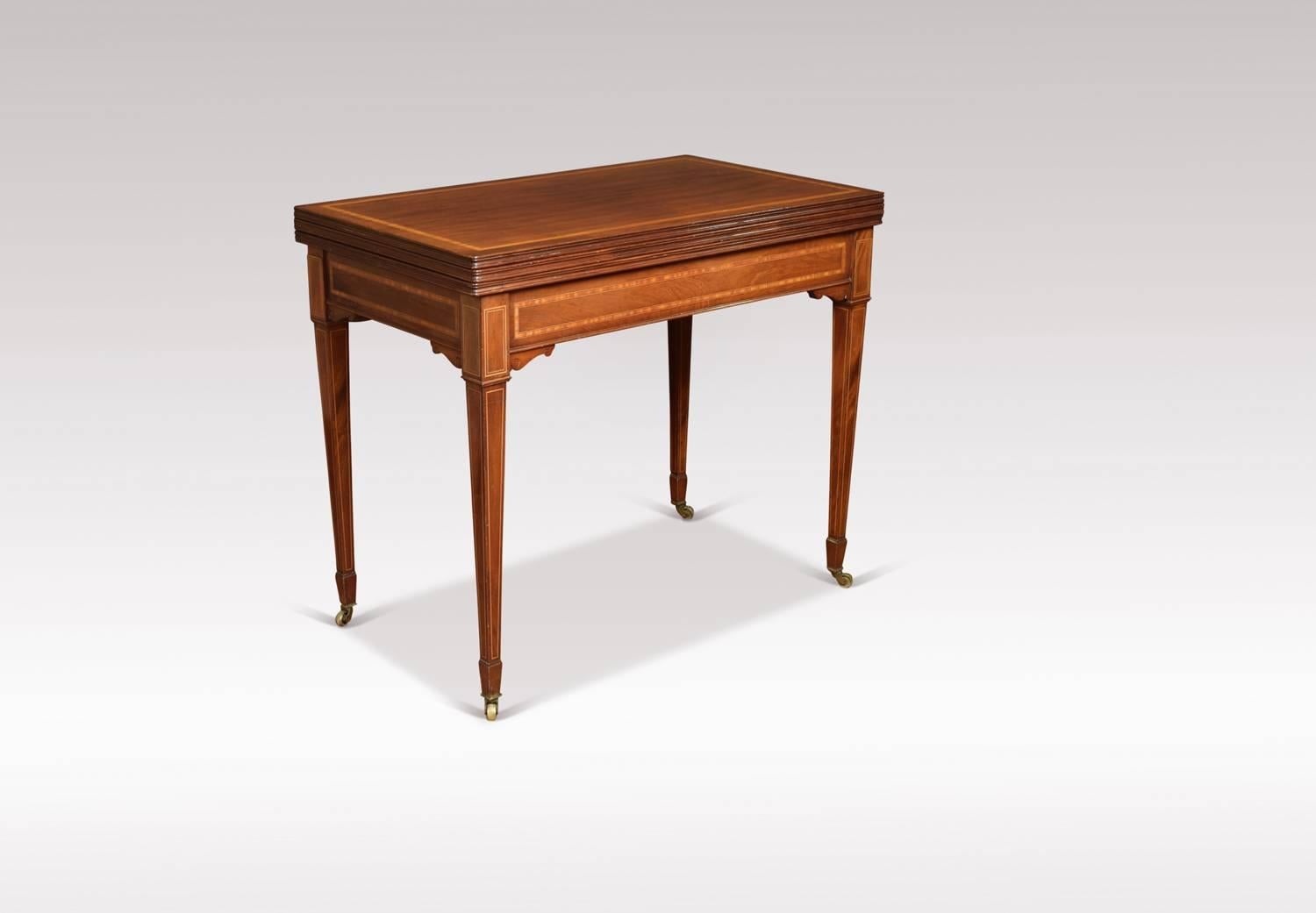 British Edwardian Mahogany Inlaid Roulette Games Table
