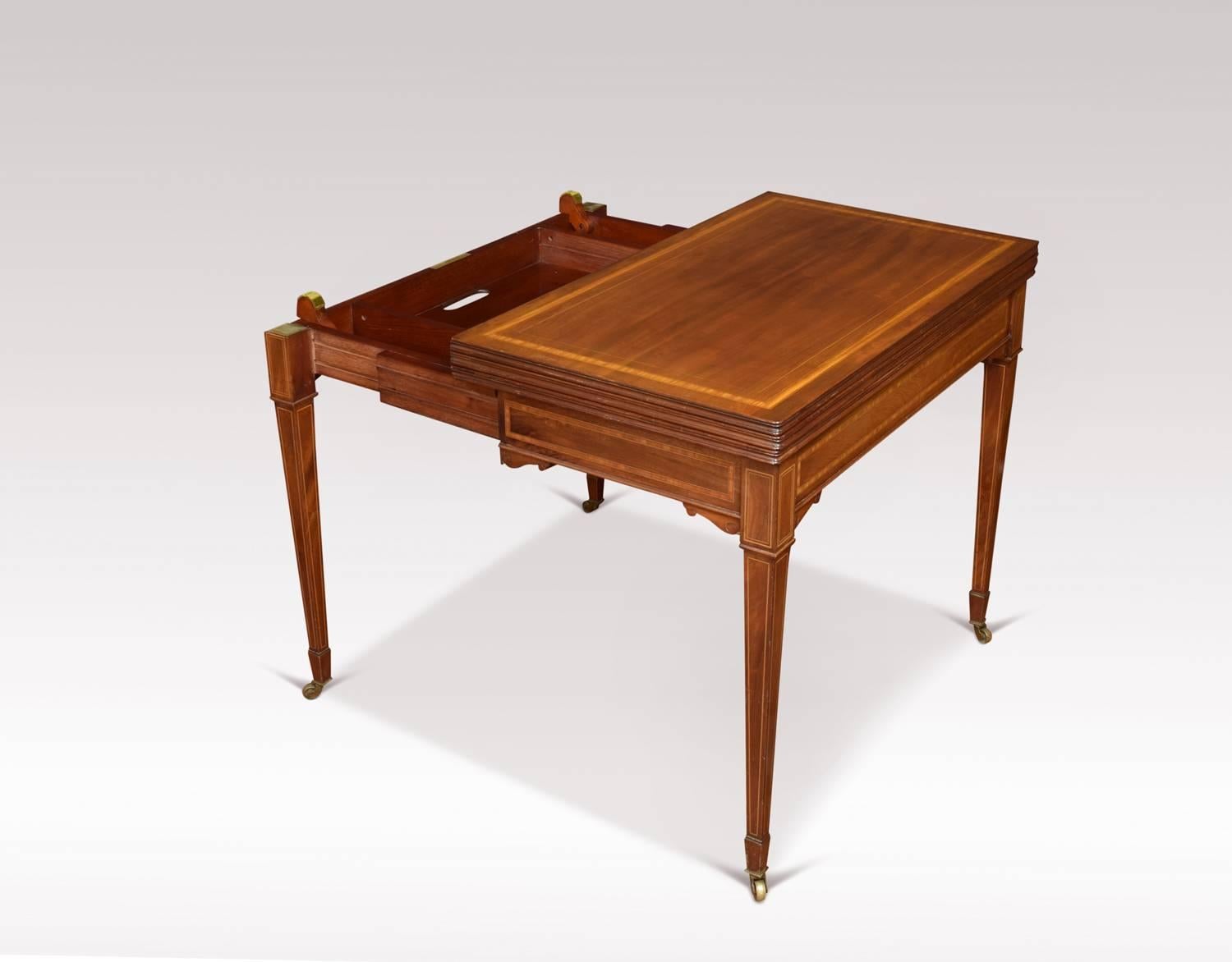 Edwardian Mahogany Inlaid Roulette Games Table In Good Condition In Cheshire, GB